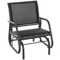 thumbnail image 1 of Outsunny Patio Glider, Metal Frame Outdoor Glider Swing Chair, Black, 1 of 10