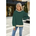 thumbnail image 2 of XCHQRTI Women's Striped Oversized Sweatshirt Color Block Pullover Y2K Casual Shirt Top, 2 of 10