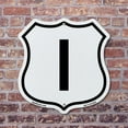 thumbnail image 4 of Letter I (2 Pack) 12 inch X 12 inch Shield Shaped Commercial Grade Plastic Signs Weather Resistant Made in the USA, 4 of 6