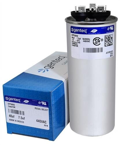 40 7.5 MFD X 440vac SUPCO Cd40 7.5x440r Round Dual Run Capacitor for sale online 