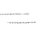 thumbnail image 3 of 14K White Gold Women's 30" 4.00mm Hollow Rope Chain Necklace, 3 of 4