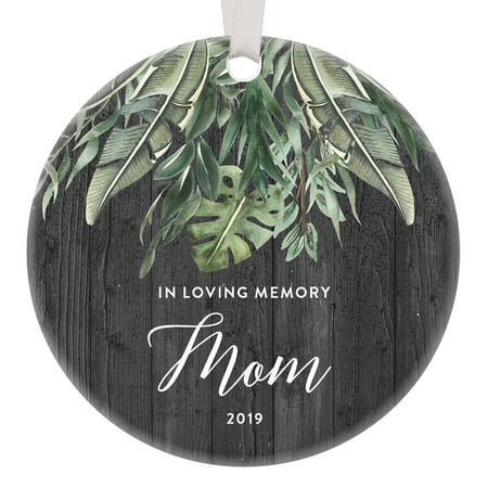 Christmas Day 2019 In Loving Memory of Mom 2019 Memorial Ornament Sympathy Christmas Tribute Wonderful Mother's Day From The Heart Cherished Missed In Our Thoughts Beautiful Holiday Tropical 3