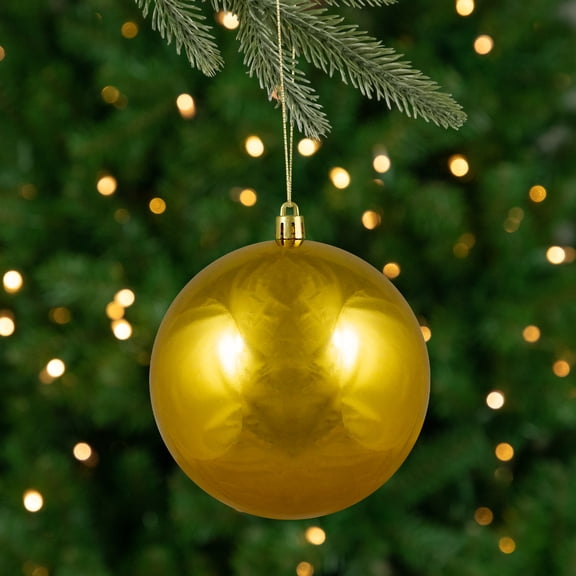 Northlight 4" Shatterproof Shiny Christmas Ball Ornament - Gold