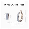 thumbnail image 4 of Gemini Women Fashion Jewelry Two Tone Xmas Gift Sparkle Hoop Earrings Gm181, 4 of 4