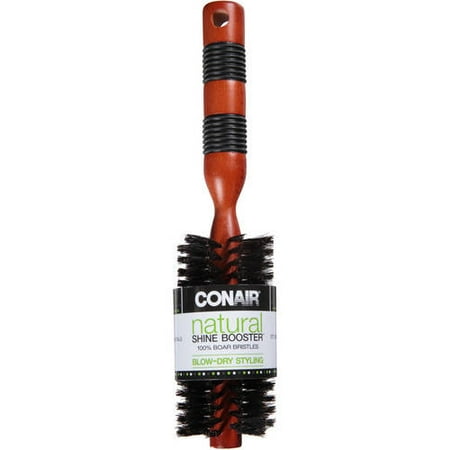 Conair Natural Blow-Dry Styling Wood Round Hair