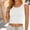 White, variant on vzibsiv Womens Knit Stretchy Sleeveless Crop Tank Top Round Neck Basic Solid Shirt White L