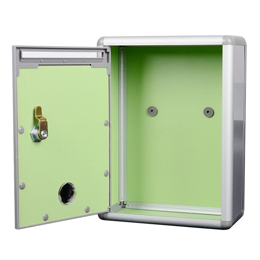 Giaone Wall Mount Lockable Mailbox Outdoor Galvanized Metal for Key Large Capacity Commercial Rural Home Decorative & Office Business Parcel Box Packages Drop Slot Secure Lock