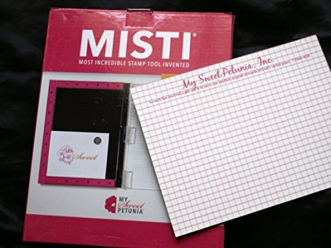 Misti Stamping Tool Original Mouse Pad Plastic Wipe Off Grid White/Pink