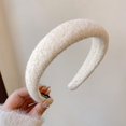 thumbnail image 1 of Diadema marrón de otoño e invierno para mujer, paquete de cabello con calavera alta, banda para el cabello a presión superior que combina con el tocado de horquilla para viajes al aire libre, 1 of 5