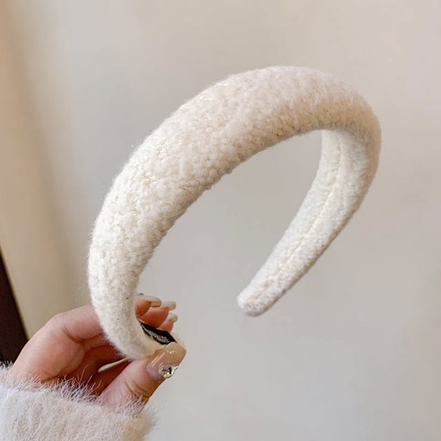 Diadema marrón de otoño e invierno para mujer, paquete de cabello con calavera alta, banda para el cabello a presión superior que combina con el tocado de horquilla para viajes al aire libre