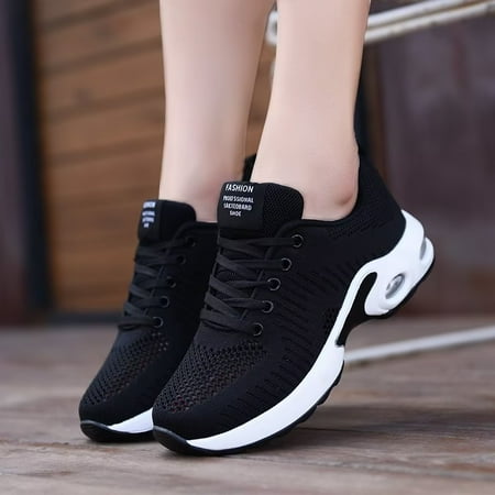 

Jjtiger Hollowed out dense Netfly woven air cushion women s shoes light