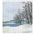 thumbnail image 3 of Ambesonne Rustic Shower Curtain, Rural Winter Forest Art, 69"Wx75"L, Multicolor, 3 of 3