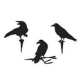 thumbnail image 5 of Dualoai 3 Pieces Metal Yard Art Garden Decoration Metal Birds Crafts Rustic Statue Black, 5 of 9