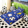 thumbnail image 5 of Erosebridal Blue Soccer Pattern Twin Sheet Sets, Cute Sport Bedding for Boys and Girls, 3-Piece, 1 Flat Sheet, 1 Fitted Sheet and 1 Pillowcase, 5 of 6
