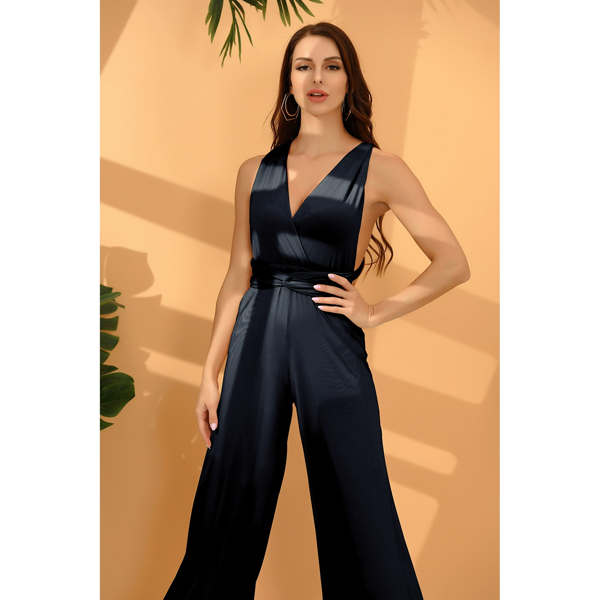Black pant jumpsuit deals