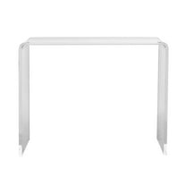Transparent Acrylic Console Table, 38.2 Inch Slim Side Table for Hallway, Living Room or Bedroom – Lightweight & Sturdy