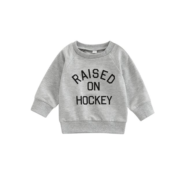 goowrom Pulls Décontractés pour Bébé, Manches Longues Col Rond Lettre Imprimée Poignets Côtelés Sweatshirts