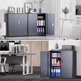 thumbnail image 7 of DNA Motoring 36" Gray/Black Lockable Metal Storage Tool Utility Cabinet w/ Adjustable Shelves, 7 of 7