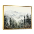 thumbnail image 2 of Designart "Misty Mountain Pinescape II" Floral Floater Framed Wall Art Living Room, 2 of 7