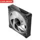 thumbnail image 2 of DM1 5V 3PIN ARGB 12V 4PIN PWM Ventilador Con Cubierta PC Luminoso (negro Positivo, 2 of 9