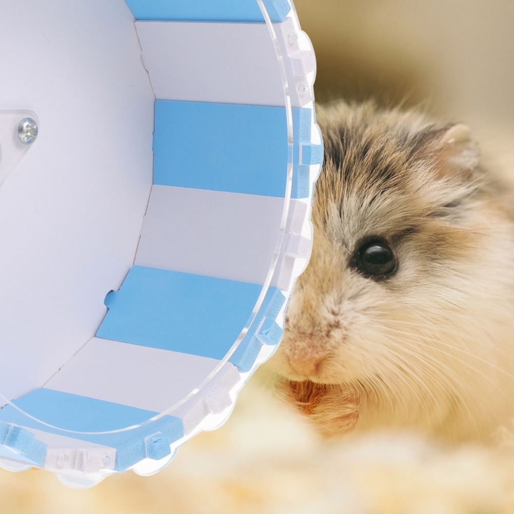 Luxshiny Silent PVC Hamster Exercise Wheel with Cute Design for Small Pets and Rodents