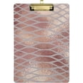 thumbnail image 1 of FMSHPON Snake Skin Rose Gold Clipboard Hardboard Wood Nursing Clip Board and Pull for Standard A4 Letter 13x9 inches, 1 of 7