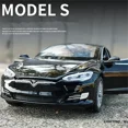 thumbnail image 4 of Diecast 1:32 Tesla Model S Alloy Car Model Metal Toy Vehicles for Children Sound Light Collection Mini Car Toy Kid Love toys Red, 4 of 6