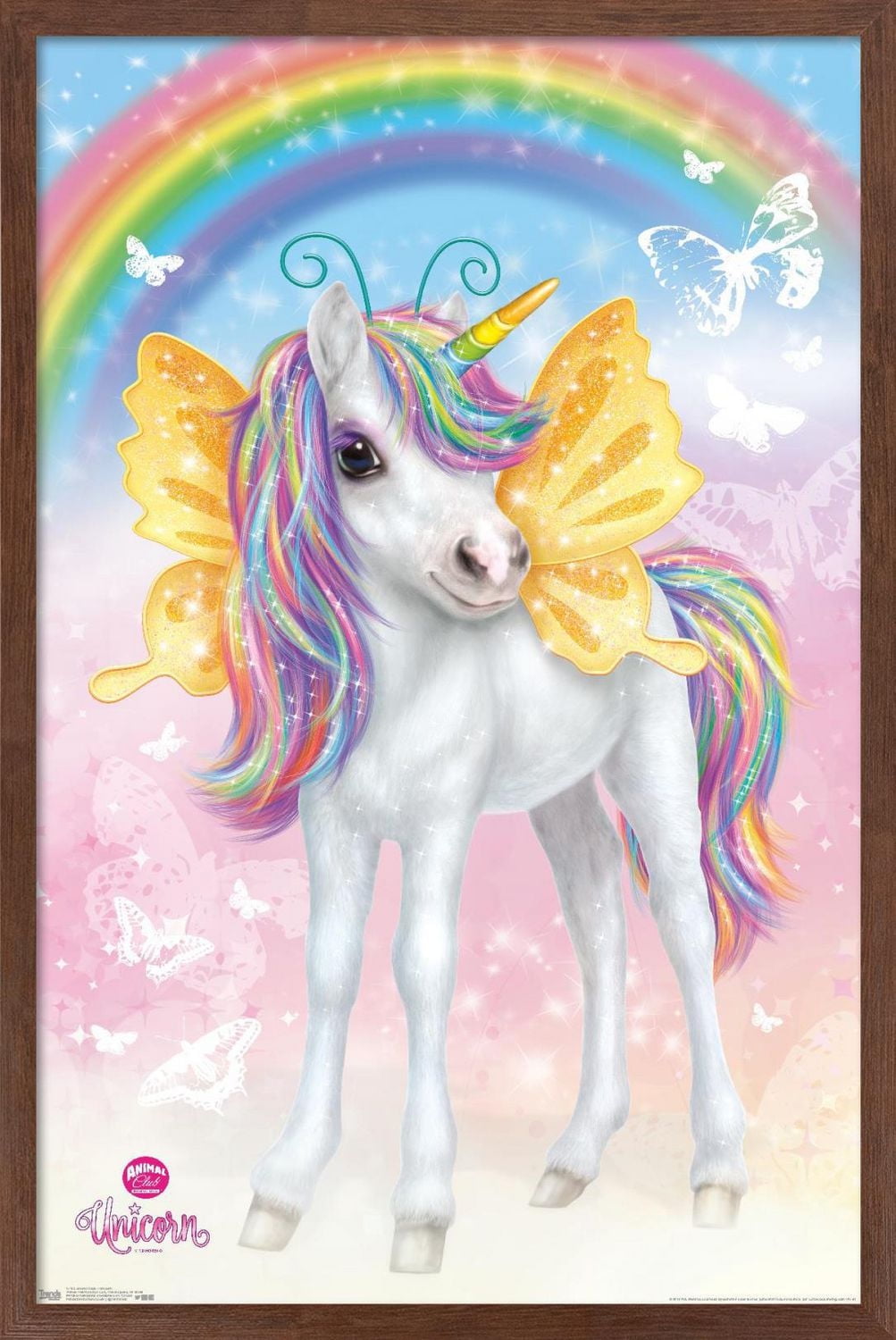 Animal Club - Unicorn Wall Poster, 14.725" x 22.375"