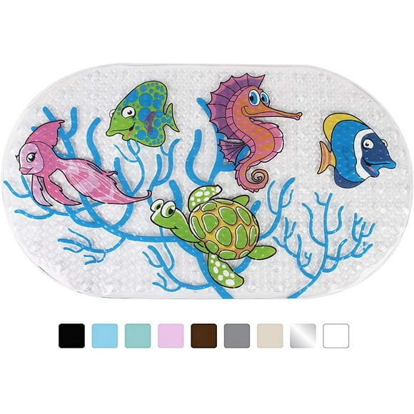 Tapis de Bain de Dessin Animé Tapis de Bain pour Enfants Lavable en Machine Tapis de Douche Antidérapant pour Bébé