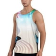 thumbnail image 2 of Gaeub Butterfly In Blossoms Zen Men's Athletic Tank Top, Workout Sleeveless Shirts, Running Tank Tops for Gym, Running, Training - 4X-Large, 2 of 9