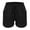 Black, variant on Womens Casual Shorts Elastic Waist Drawstring Pockets Cotton Linen Short,Black Size L