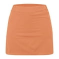 thumbnail image 3 of uublik Boho Skirts for Girls Orange Tennis Skirts Golf Skort Athletic Dance Running School Sport Skirts with Shorts Size 2T-12, 3 of 5