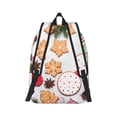 thumbnail image 3 of Daiia Christmas Gingerbread Cookies Vintage Canvas Backpack for Men and Women ,Hiking Backpack,Travel Laptop Bag for School,Large Capacity Backpack, 3 of 8