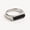 steel-black, variant on Women's Vintage White Shell Ring, Mother of Pearl Oval Statement Jewelry