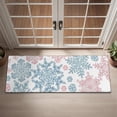 thumbnail image 2 of Blue and Pink Christmas Snowflake Pattern Door Rugs,Washable Non Slip Door Mats Indoor,Decorative Door Mats,Entry Mat Indoor for Entrance,Bedroom,Kitchen,Bathroom,16"x47", 2 of 6