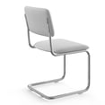 thumbnail image 3 of Pemberly Row Contemporary Fabric Side Chair (Set Of 2) in White, 3 of 5