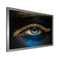 thumbnail image 2 of Designart 'Girl Eyes With Gold Chain and Blue Pigment' Modern Framed Art Print, 2 of 4
