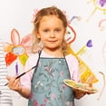 thumbnail image 3 of Pioneer Flower Floral Print Pattern Kids Aprons for Girls and Boys,Adjustable Neck Strap Toddler Aprons for Kids Cooking Baking, 3 of 7