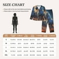 thumbnail image 4 of Pofeuu Starry Light White Horse Print Womens Pajamas Set Long Sleeve Sleepwear Button Down Nightwear Soft Pj Lounge Sets Button Down Pajamas Women-Medium, 4 of 7