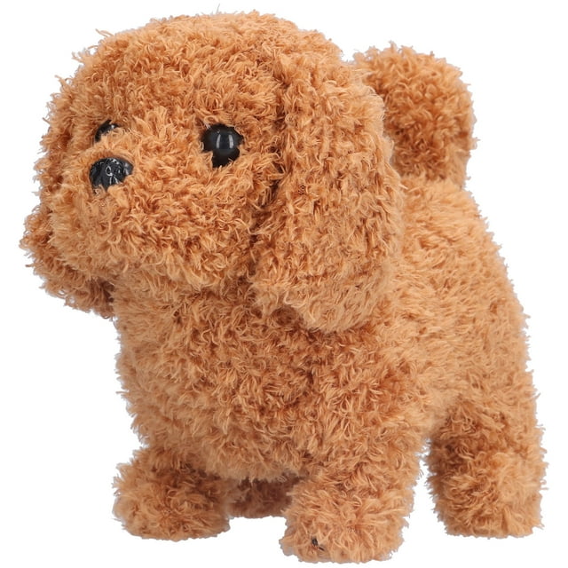 Perro de peluche electrónico interactivo para niños, juguete de simulación de cachorro de perro que camina, suave, n.° 1