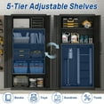 thumbnail image 6 of Marcree Metal Garage Storage Cabinets,72''H Black Steel Cabinet with Doors and 4 Adjustable Shelves, Office File Cabinet, Garage Tool Storage Cabinet with Lock for Home Office,Basement, 6 of 9
