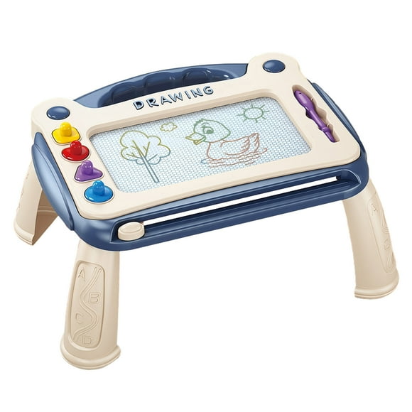 B Kids Drawing Board Desk Magnetic Doodle Board With 4 Stamps 1 Pencil Large Sketch Pad Writing Tablet Educational Toy For Toddlers Boys Girls 395G Art Table