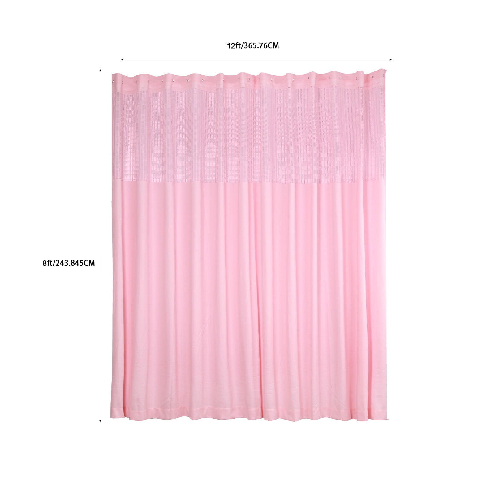 Contemporary Style 12 Feet Wide X 8 Feet High Pink Room Divider Curtains NEW US