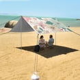 thumbnail image 7 of Portable Beach Tent Sun Shelter With Ground Pegs Water And Wind Resistant Sun Shade Canopy Angle Adjustable Poinsettia Glitter and Wildflowers, 7 of 7