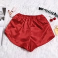 thumbnail image 2 of Prolriy Pajama Shorts Women Silk Satin Sexy Flowers Floral Lace Pajamas Underwear Women Shorts S-XXXL Sleep Shorts Women Red S, 2 of 6