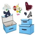 thumbnail image 3 of Panxico Boîte de Rangement Textile Maison Pliable Vêtements Divers Boîte de Rangement Portable avec Couvercle Boîte de Rangement Pliable, 3 of 7
