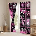 thumbnail image 3 of Homewish Cheer Life Black Out Curtains,Gymnastics Dancing Lovers Curtains Pack of 2 (42x63 Each),Pink Glitter Print Bedroom Curtains For Girls Boys,Microfiber Bedroom Decor, 3 of 6