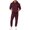 Wine&13^0612R, variant on Fabrcox Mens Sweatsuits 2 Piece Set Fleece Long Sleeve Hoodie Sweatshirt Sweatpants Joggers Set Winter Warm Workout Track Suit for Mens White XL