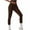 Brown, variant on ABATAB Leggings for Women Soft V Crossover Waisted Pants No See Through Slim Fit Workout Yoga Pants for Athletic