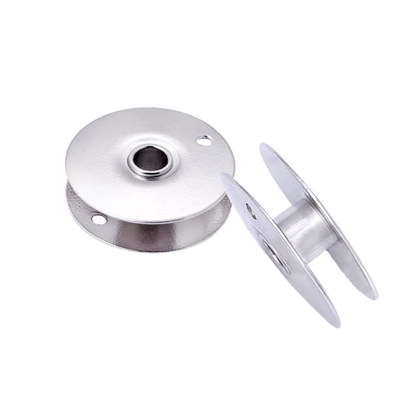 HOMEMAXS 3pcs Single Needle Flat Car Iron Bobbins for Industrial Sewing Machine Tools Metal Spools Craft Sewing Machine Spools Silver
